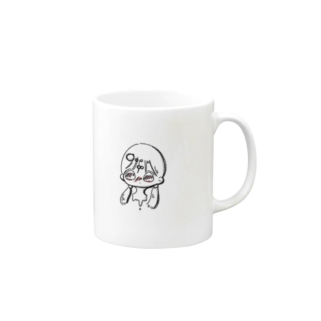 KOPUCHAN'S SHOPのMelt girl Mug :right side of the handle