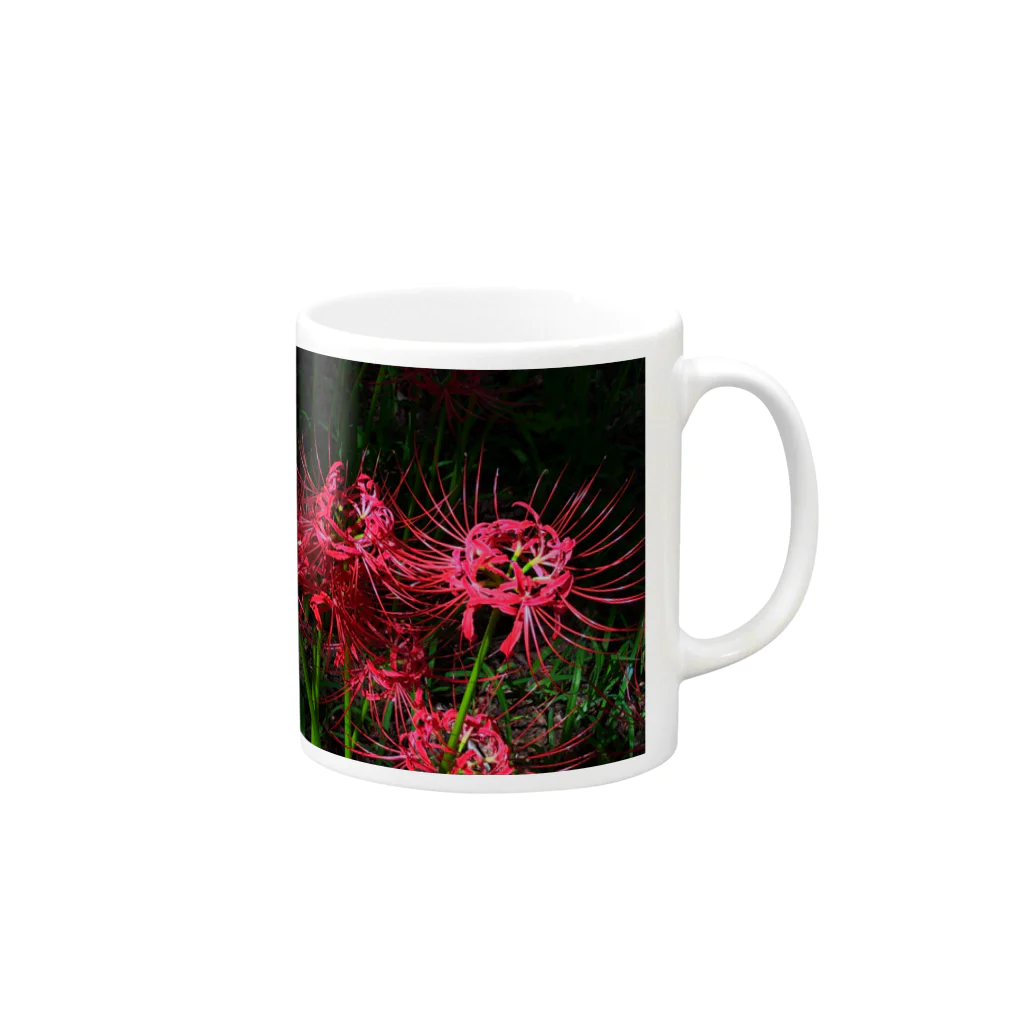 coronblanのヒガンバナ Mug :right side of the handle