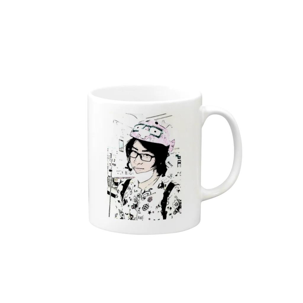 kkrのもりつ Mug :right side of the handle