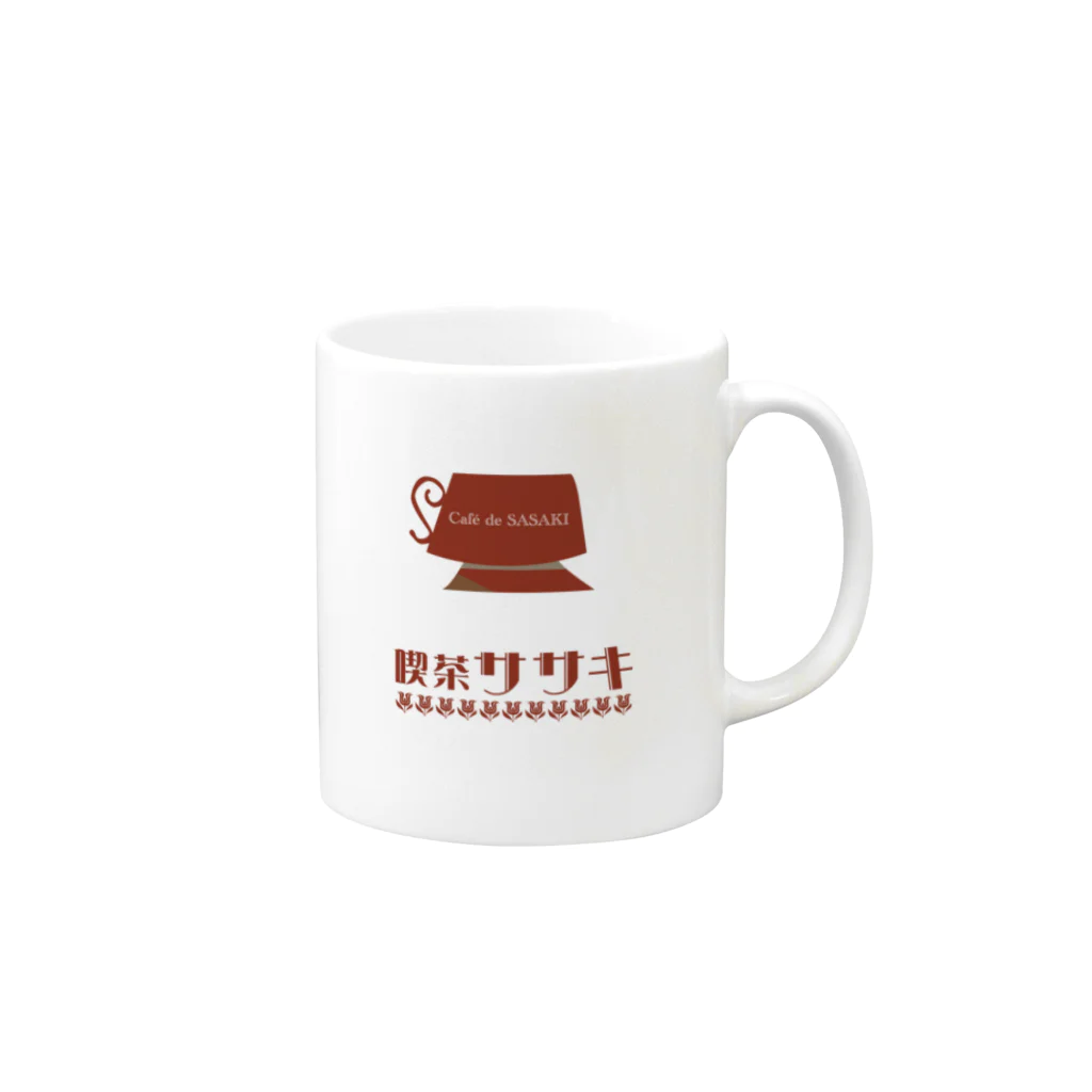 micozalacometの喫茶ささき　猫不在 Mug :right side of the handle