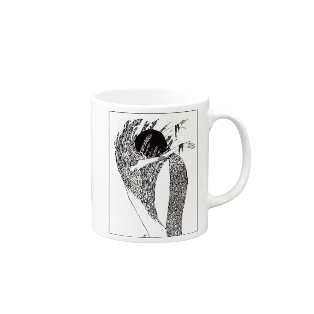 eerie-eery商會のDive(eerie-eery) Mug :right side of the handle