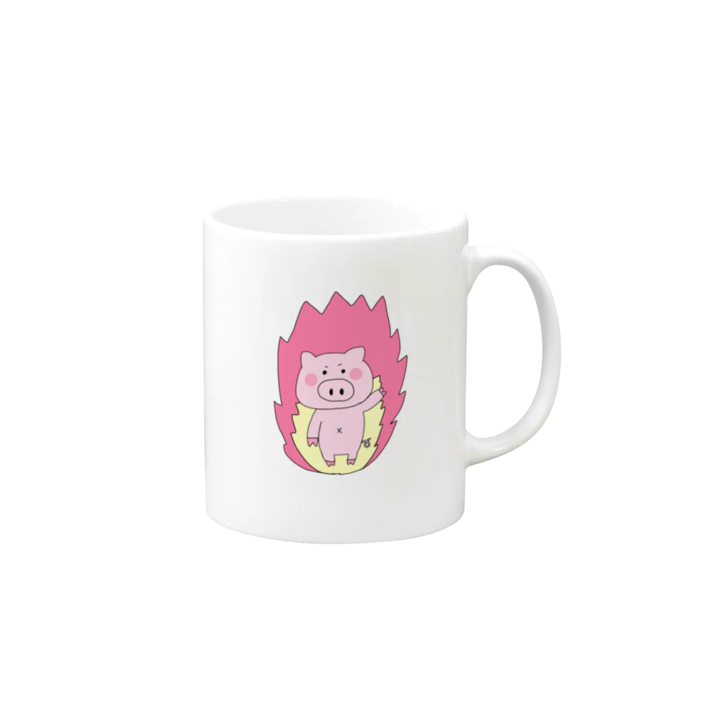 えみのダイエット部屋🐷🔥のダイエット本気シリーズ Mug :right side of the handle