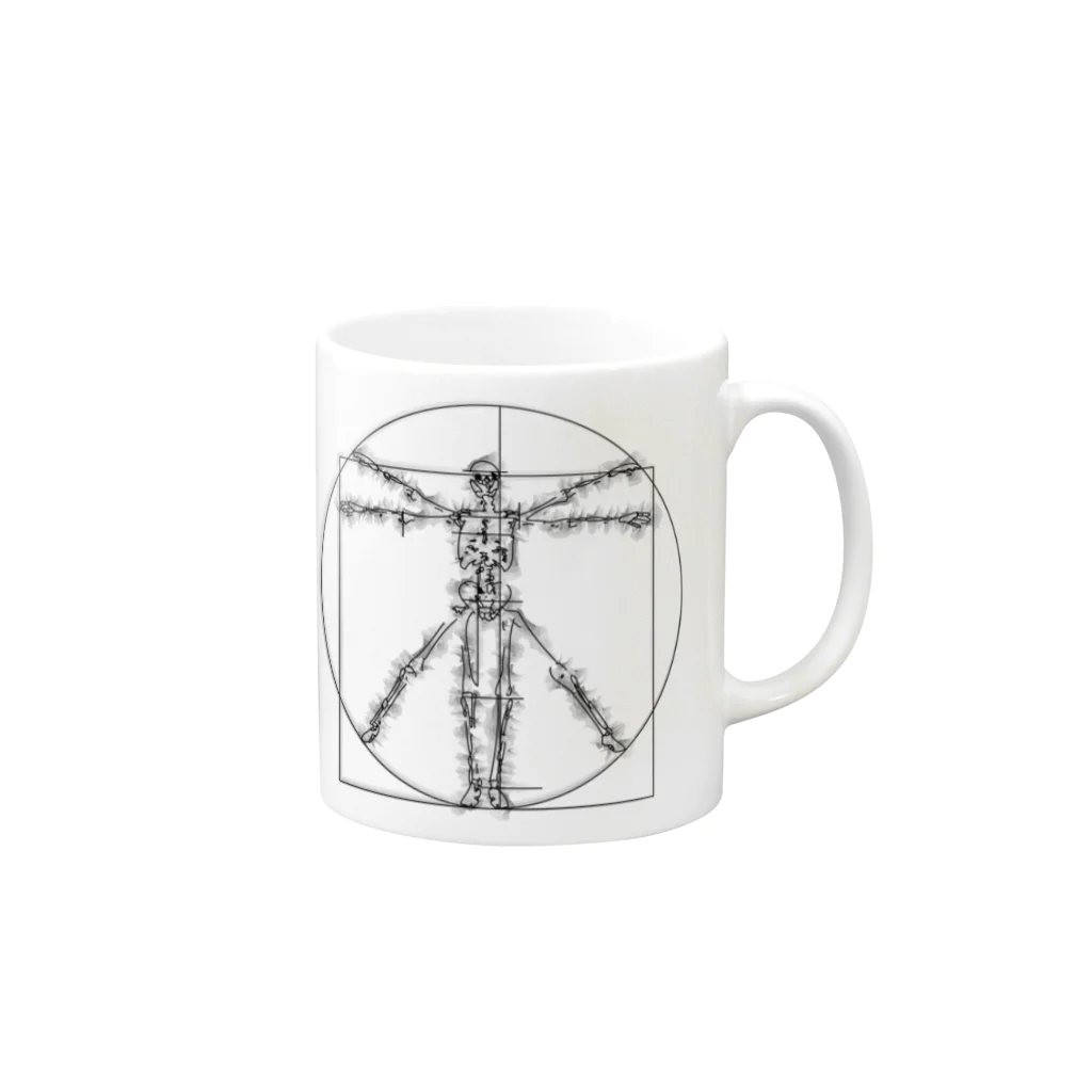 AURA_HYSTERICAのVitruvian_Man Mug :right side of the handle