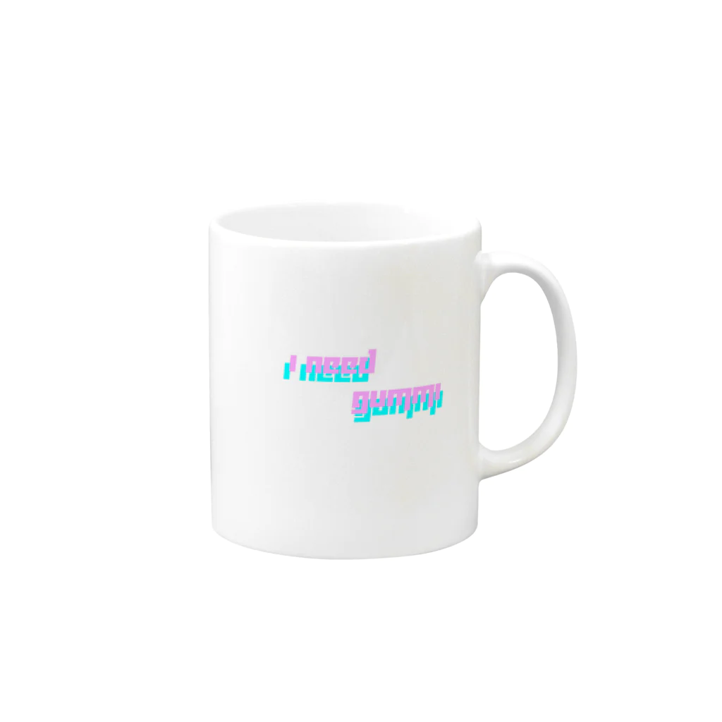 じゆうにのびのびのi need gummi Mug :right side of the handle