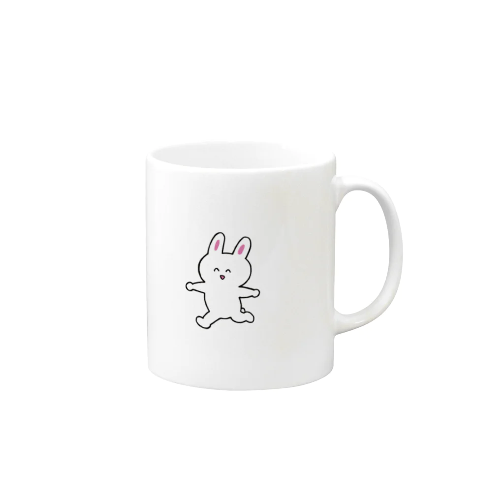 にのうざぎ Mug :right side of the handle