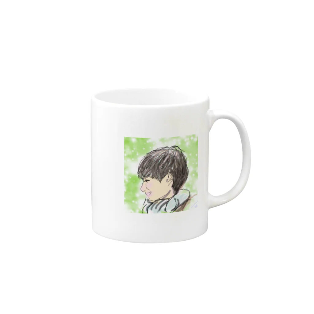 ねこまさむね(ΦωΦ)すべすべ皮柱の初夏 Mug :right side of the handle