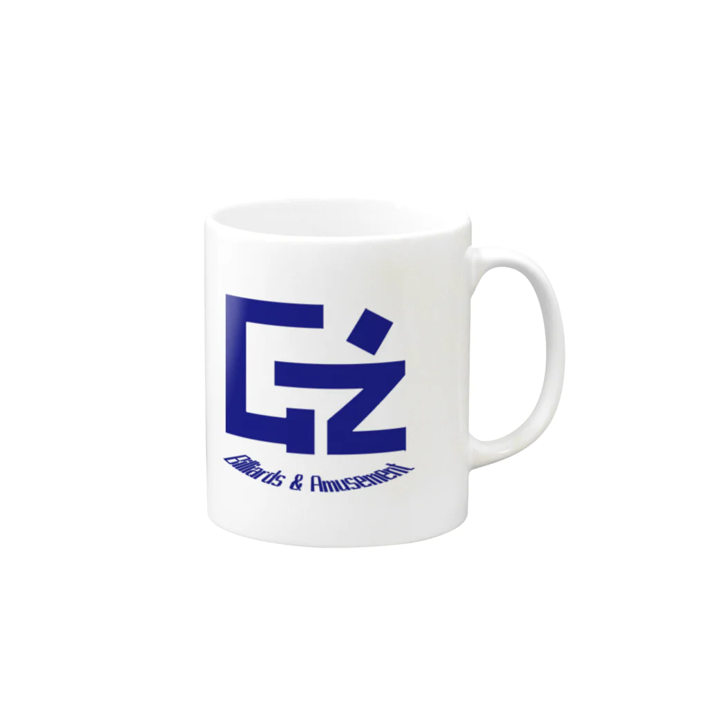 GzのG'zチャリティーマグカップ(青) マグカップの取っ手の右面