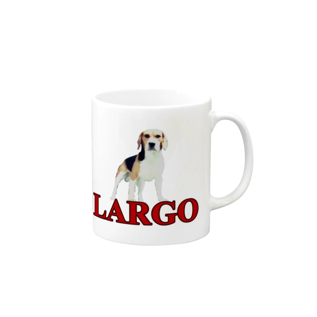 ラルゴのLARGOのビーグル2 Mug :right side of the handle