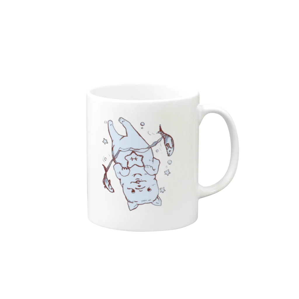 真奈美の魚座 フレブル Mug :right side of the handle