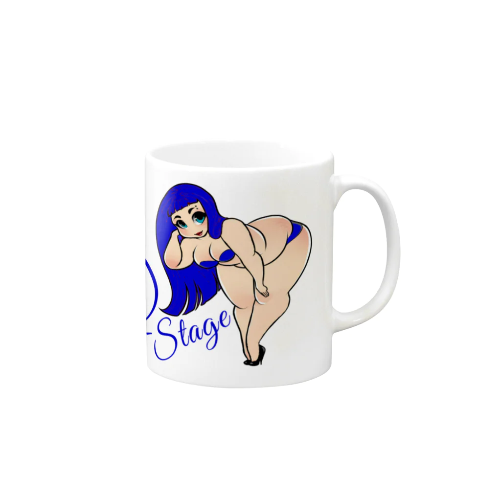 D-stage💋のD-stage公式ロゴグッズ Mug :right side of the handle