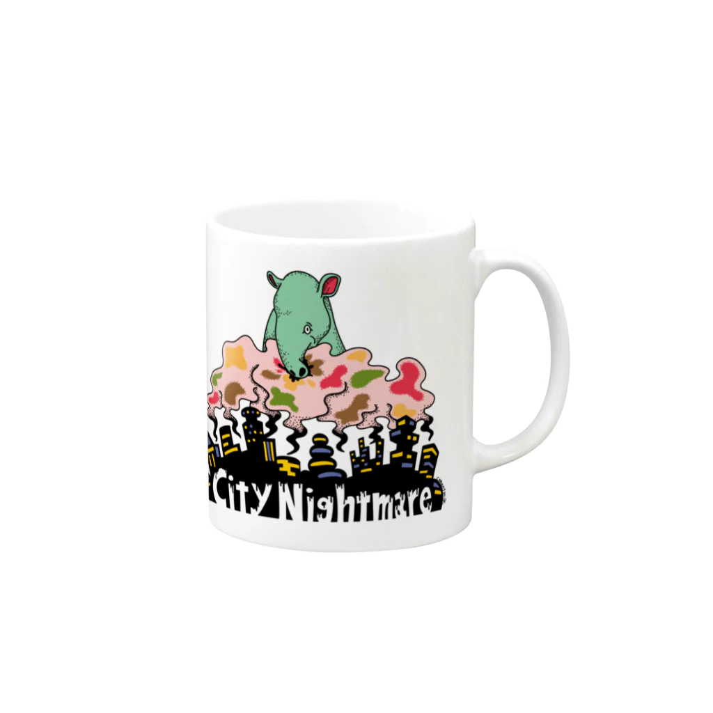 cementmilk WEBショップのCity Nightmare Mug :right side of the handle