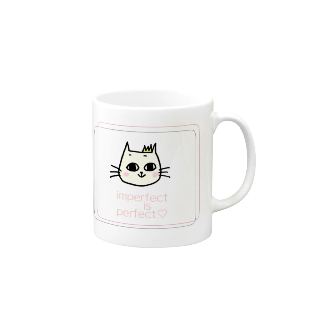 ララミねこ　のララミねこ Mug :right side of the handle