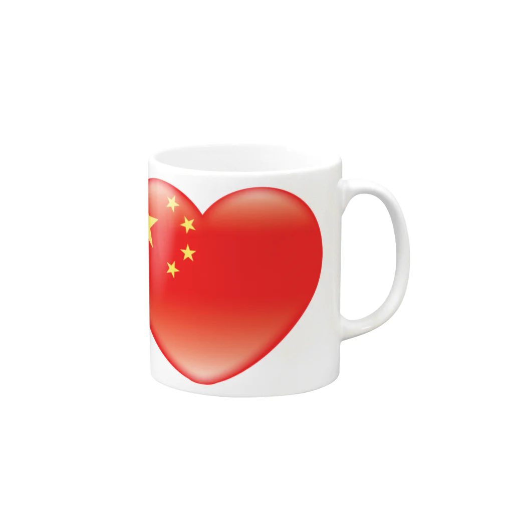 AURA_HYSTERICAのChinese_heart_flag Mug :right side of the handle