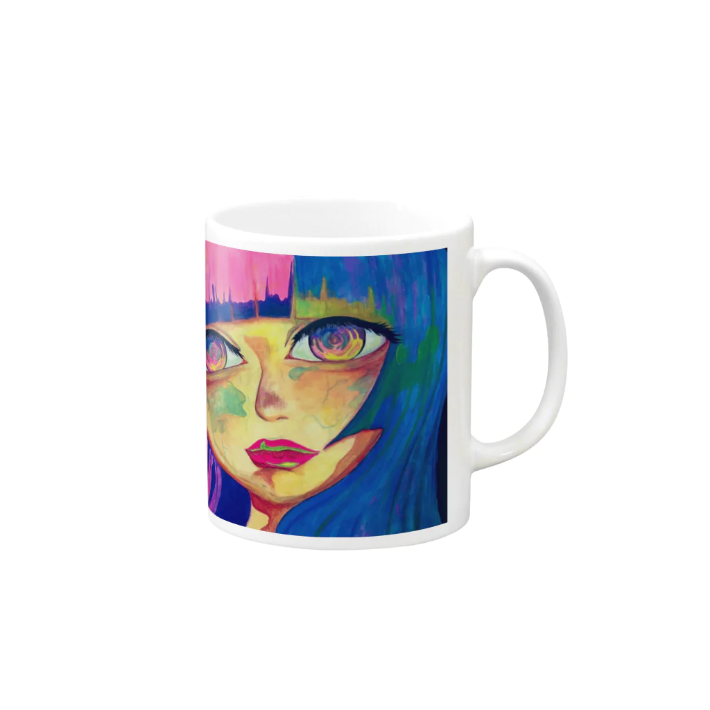 れなんこshopのめまい Mug :right side of the handle