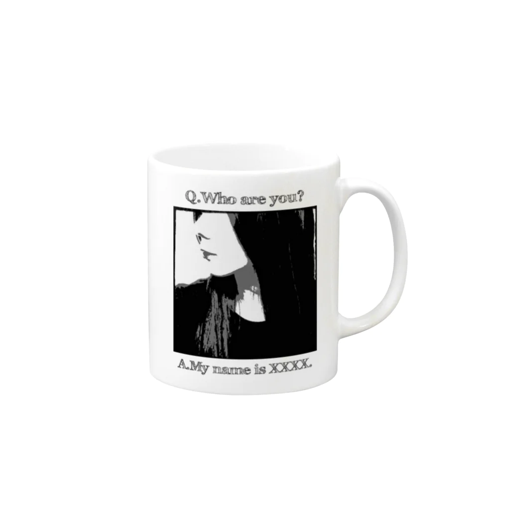 古春一生(Koharu Issey)のＱ＆Ａ Mug :right side of the handle