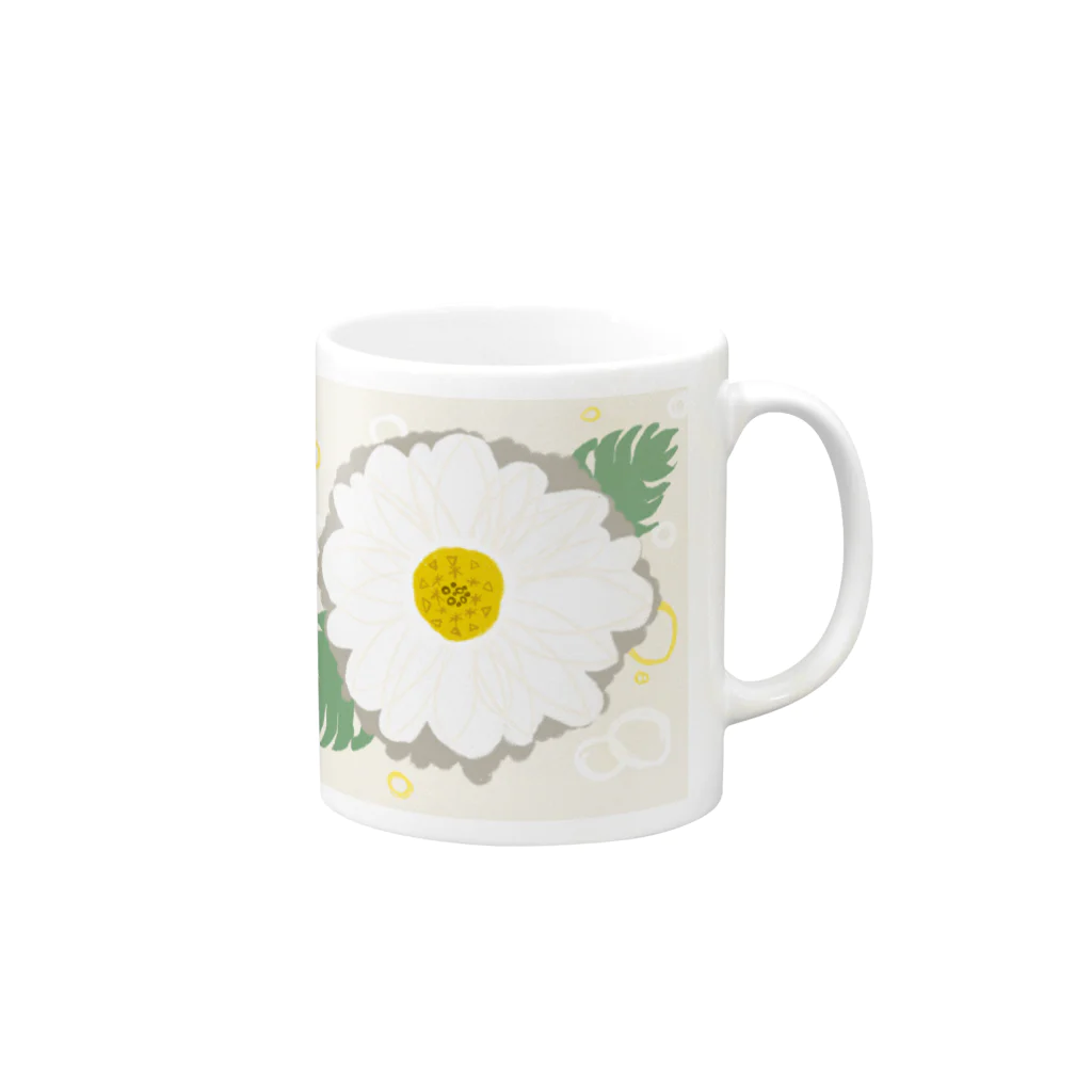 H.  Kinoのflower Mug :right side of the handle