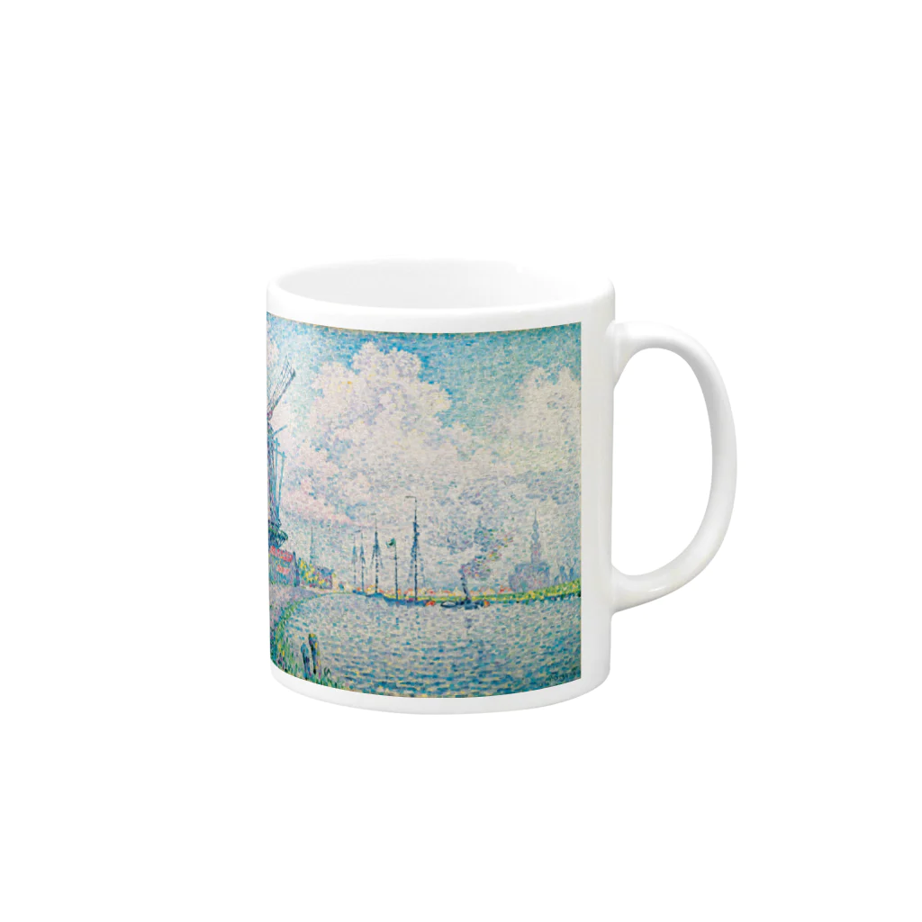 さくら5さいのPaul Signac "Canal of Overschie" Mug :right side of the handle