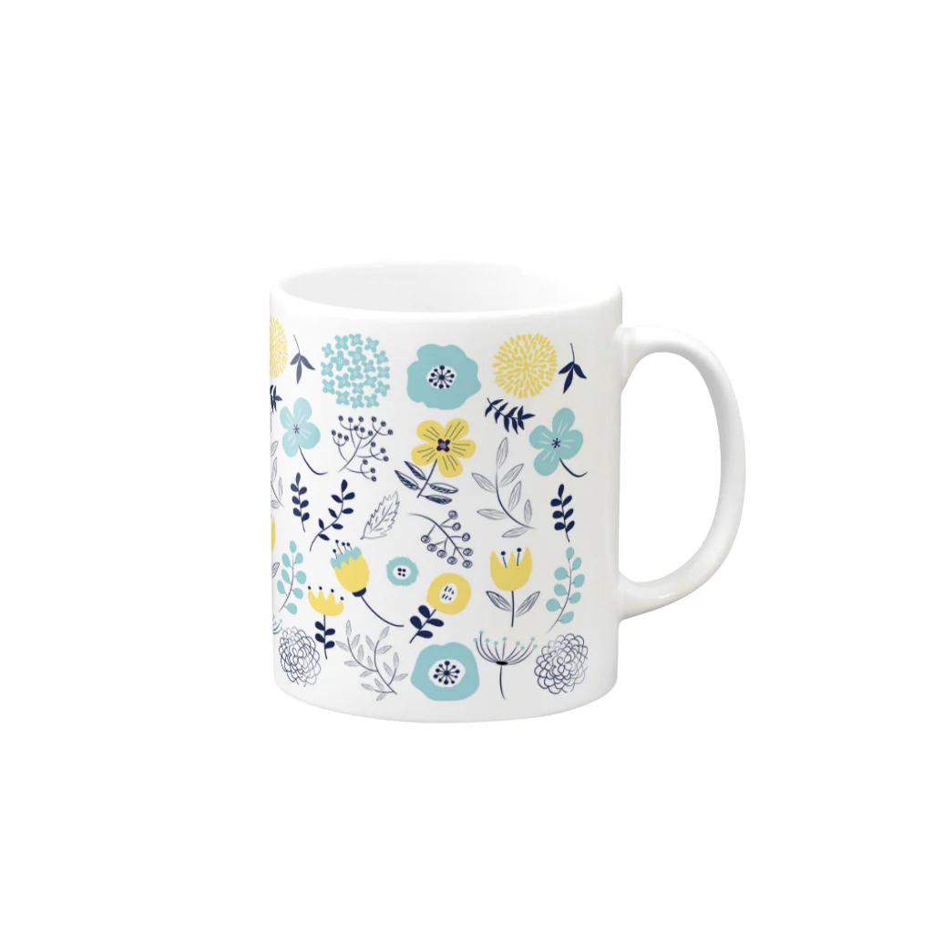 yumeyumeの北欧風花柄 Mug :right side of the handle