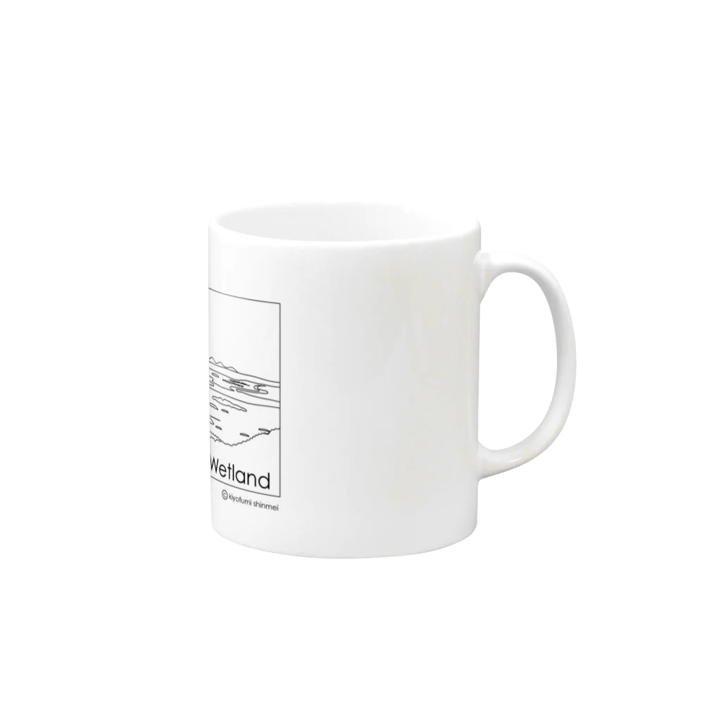 Natural silhouetteのタンチョウ Mug :right side of the handle