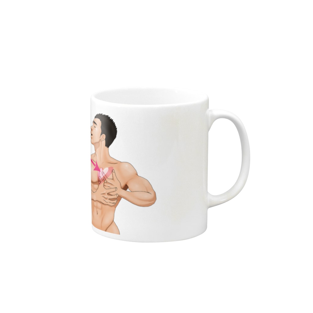 桜介の愛も。 Mug :right side of the handle