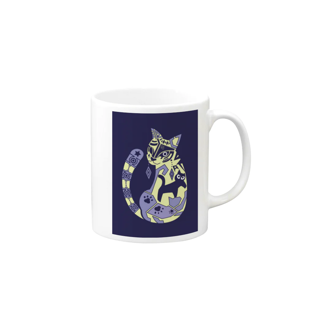 もよういぬ（グッズ販売）の１７　ねこ Mug :right side of the handle