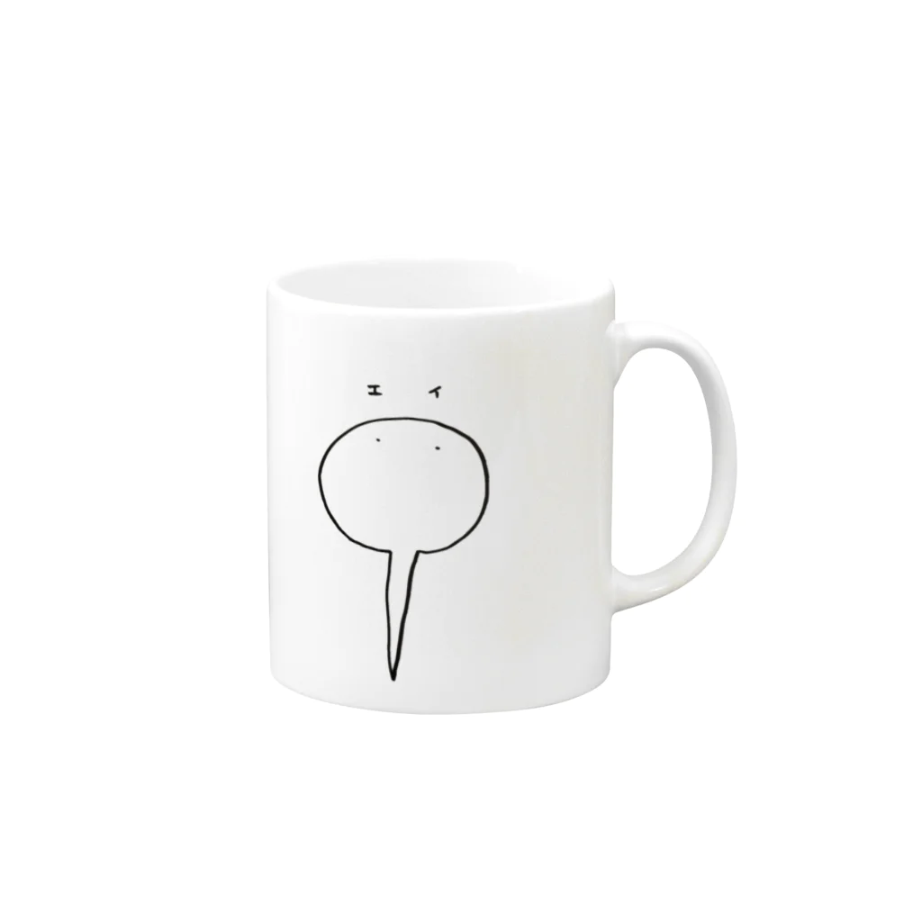 kagawa_touka_のゆるエイ Mug :right side of the handle