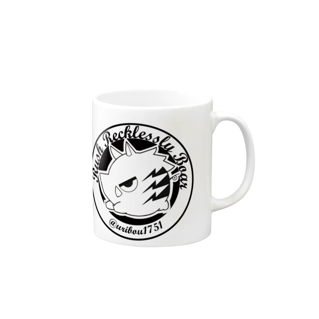 ウリボウ三世のuribou グッズ Mug :right side of the handle