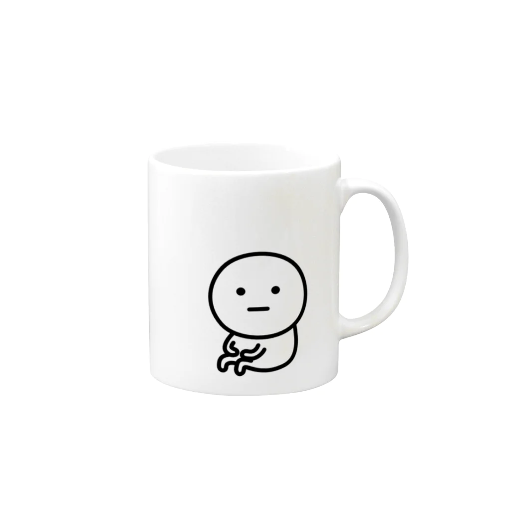 mame&coのまるいのマグカップ（走る＆待つ） Mug :right side of the handle