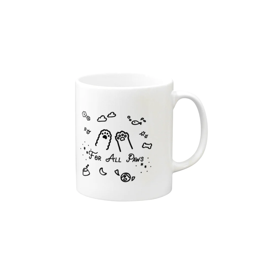 mofu_mofulffyのFor All Paws«toy» Mug :right side of the handle