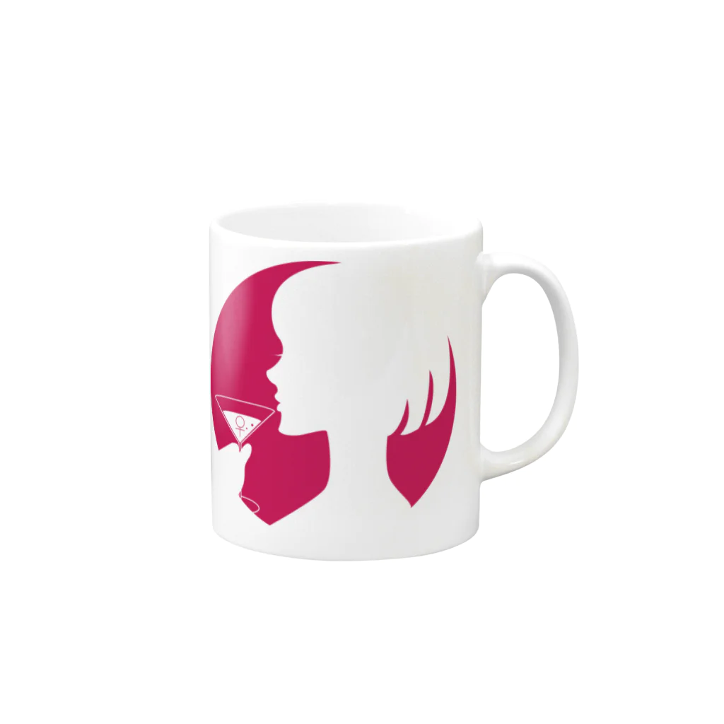 tipsysのロゴ ラウンド Mug :right side of the handle