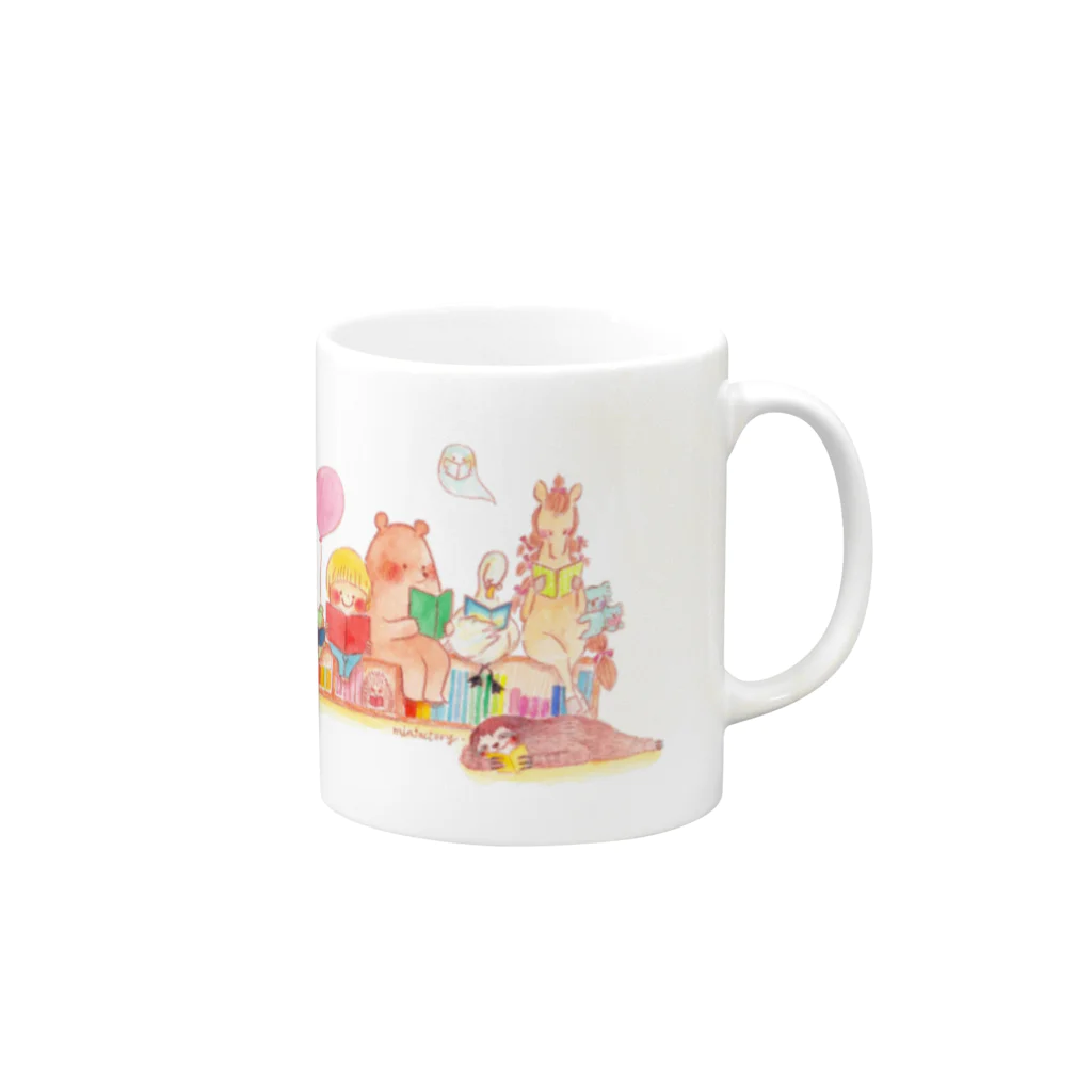 minfactoryのbook marche Mug :right side of the handle