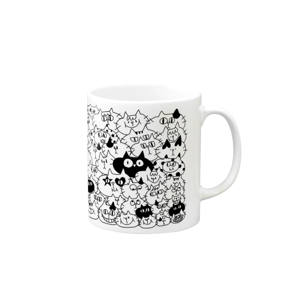 ぶんぶんのOH !NEKO  Mug :right side of the handle