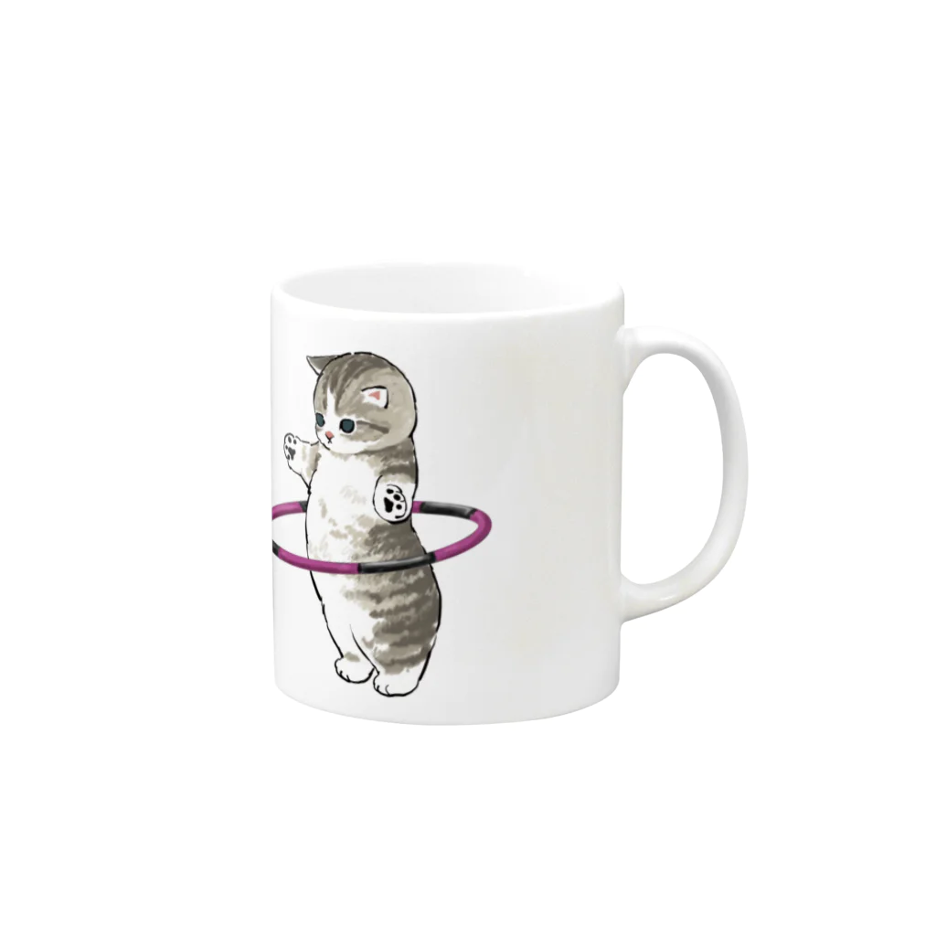 mofusandのフラフープにゃん Mug :right side of the handle