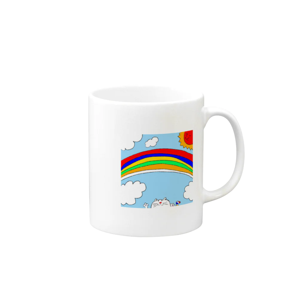 hazama1028のrainbow Mug :right side of the handle