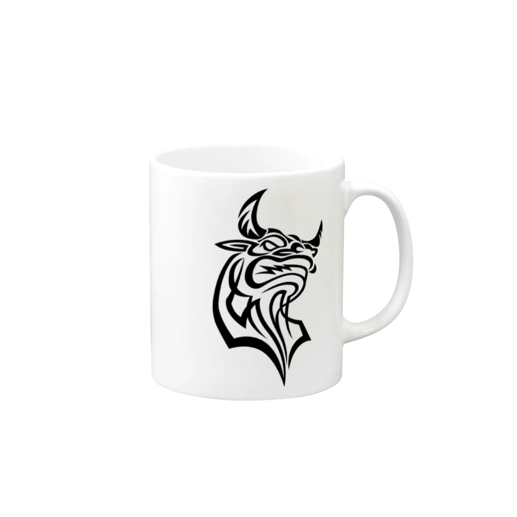 ttsoulの猛牛 Mug :right side of the handle