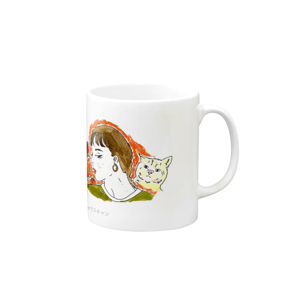 Yummy Olympia houseのgirl マグカップ Mug :right side of the handle