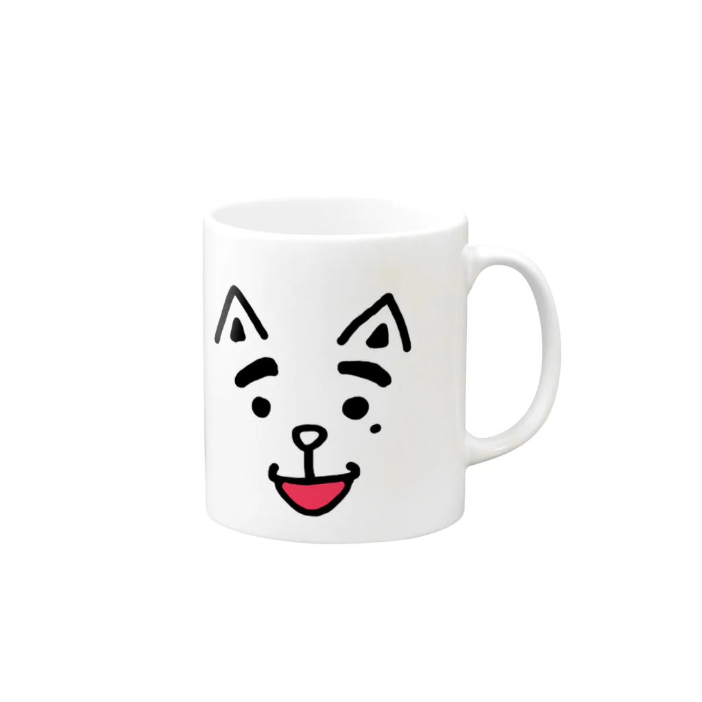 めーぷるしろっぷのほくろいぬ Mug :right side of the handle