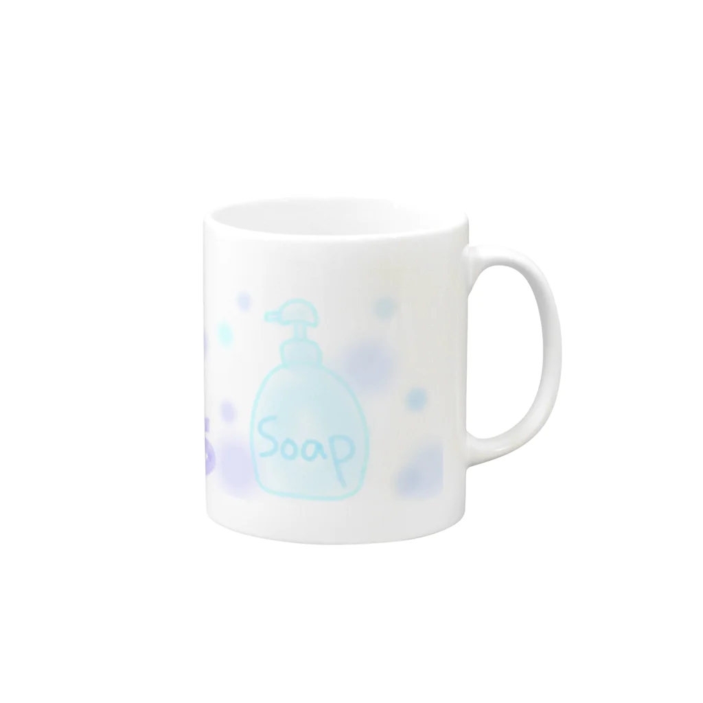 shop reikaの手洗いしようWash your hands Mug :right side of the handle