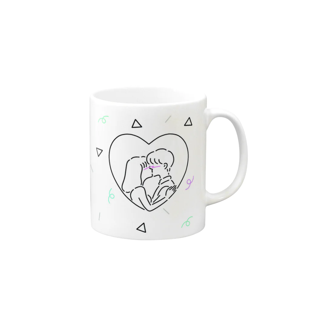 SIRO%(しろぱーせんと)のキスからはじまる物語 Mug :right side of the handle