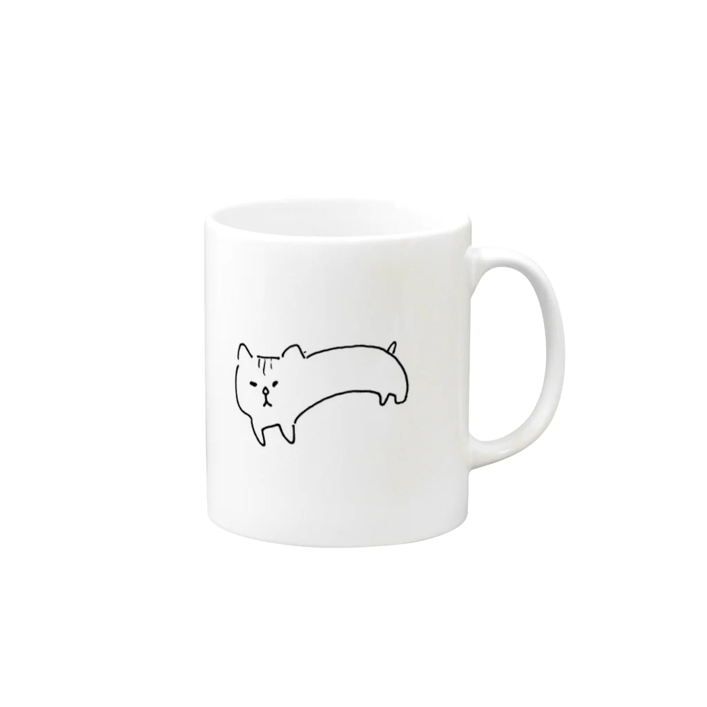 ちゃねりのおどるねこ Mug :right side of the handle