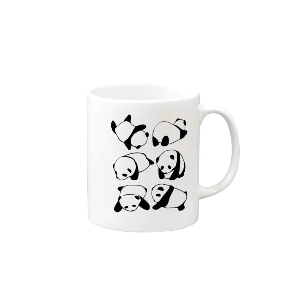 panda to kageのゆるゆるパンダ Mug :right side of the handle