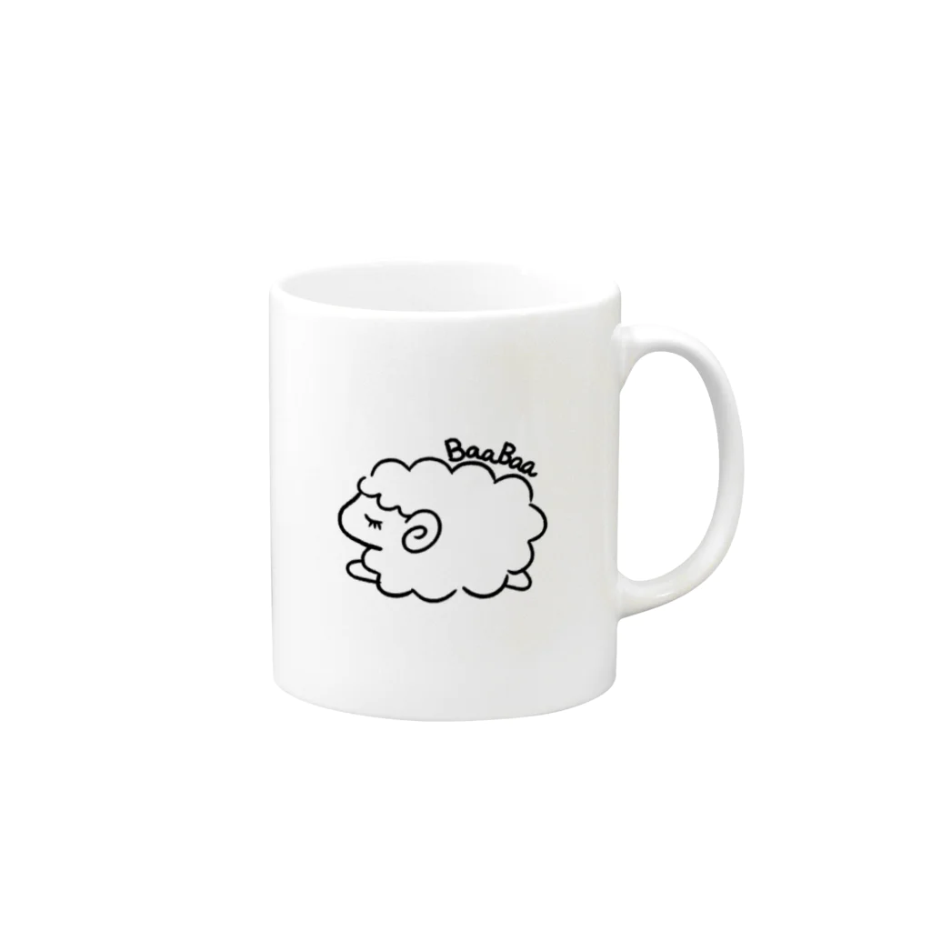 ynkseのbaabaa girl Mug :right side of the handle