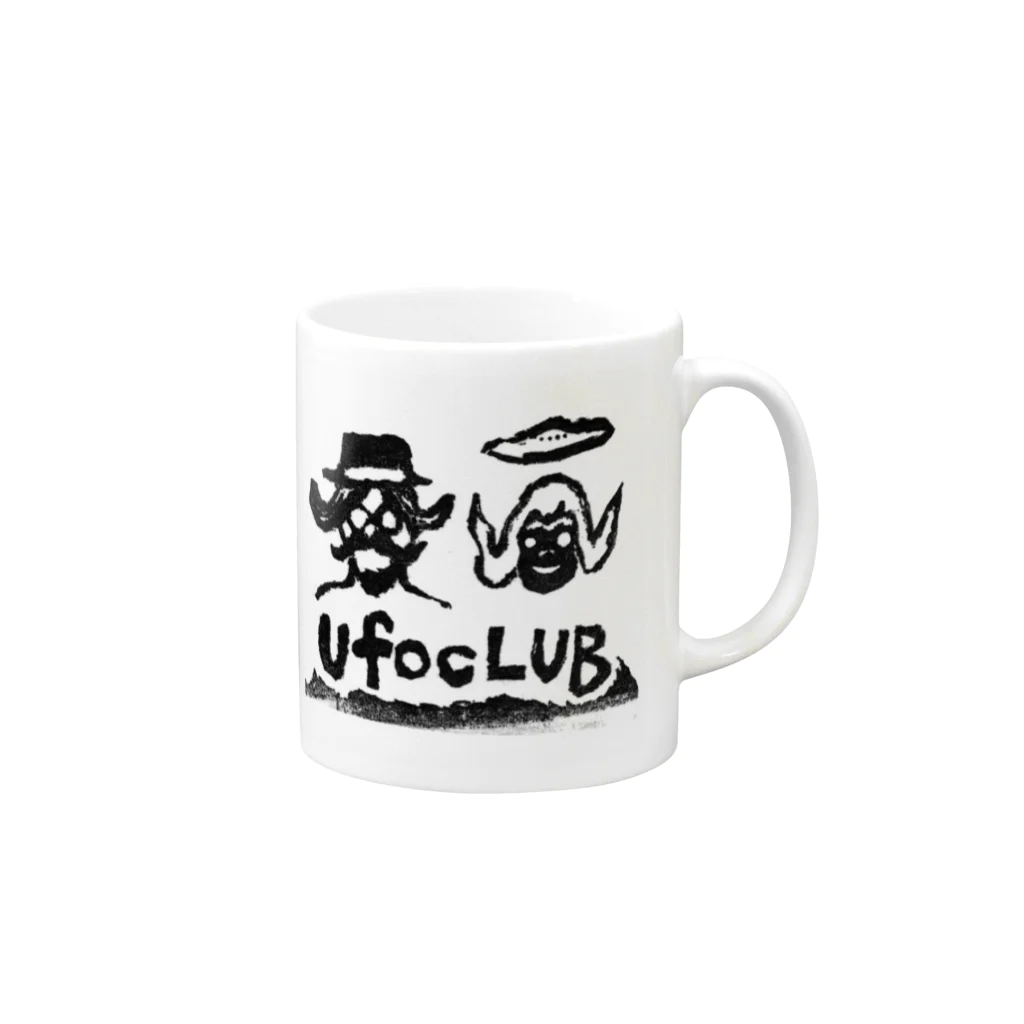 東高円寺U.F.O.CLUB webshopの山本精一 x U.F.O.CLUBオリジナルマグカップ Mug :right side of the handle