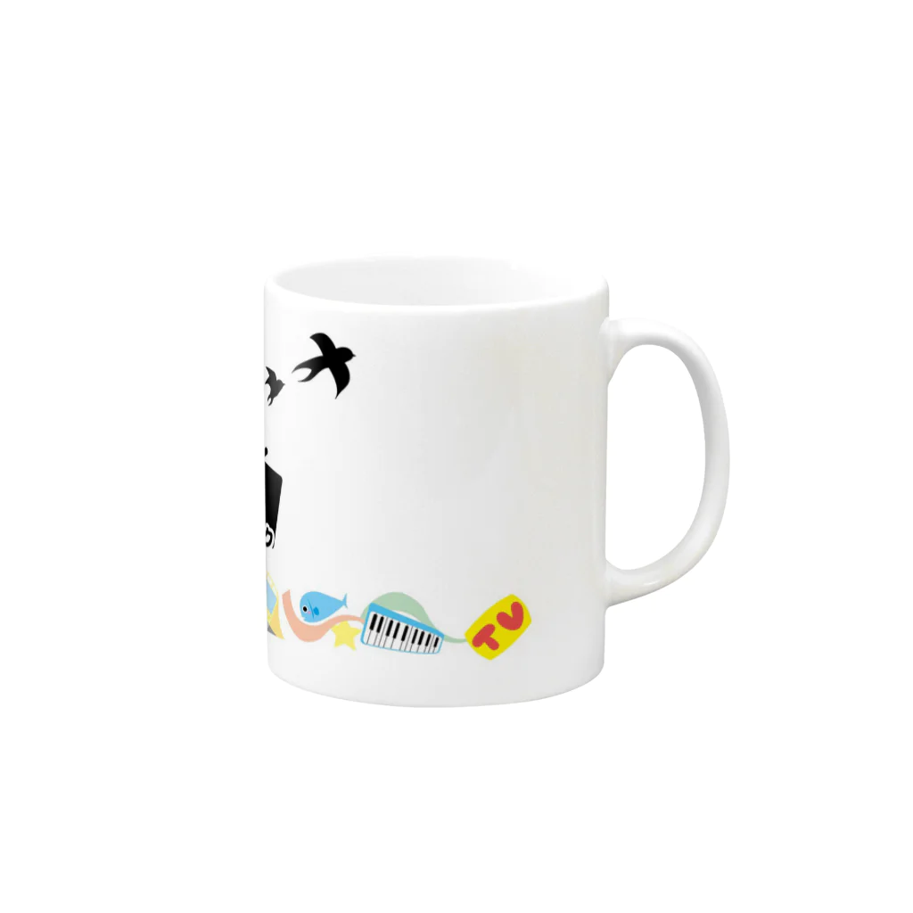 PASTIMETVのBBつばめの車庫トークMUG Mug :right side of the handle