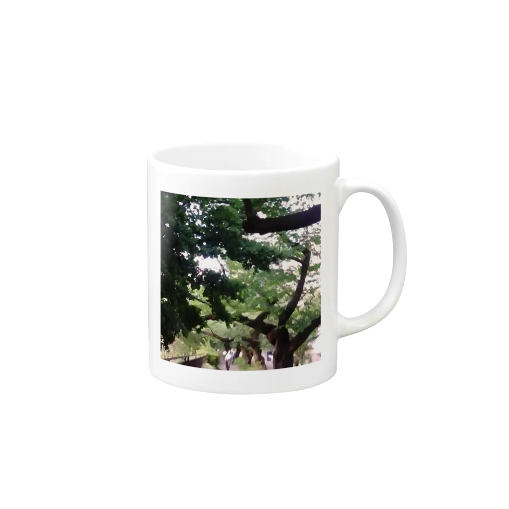 やまとねこの散歩道 Mug :right side of the handle