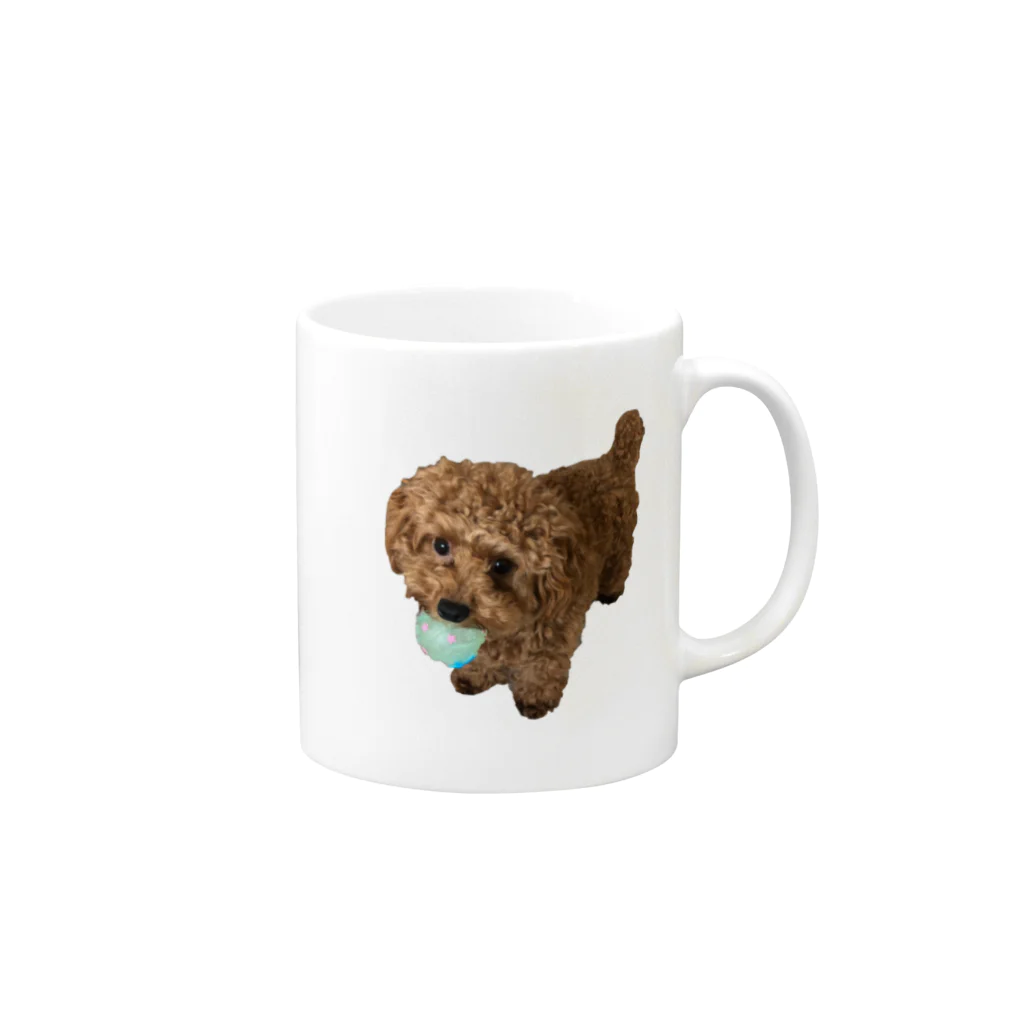 メルちゃんの可愛さを布教するだけのお店の伝説の秘宝を携えし犬 Mug :right side of the handle