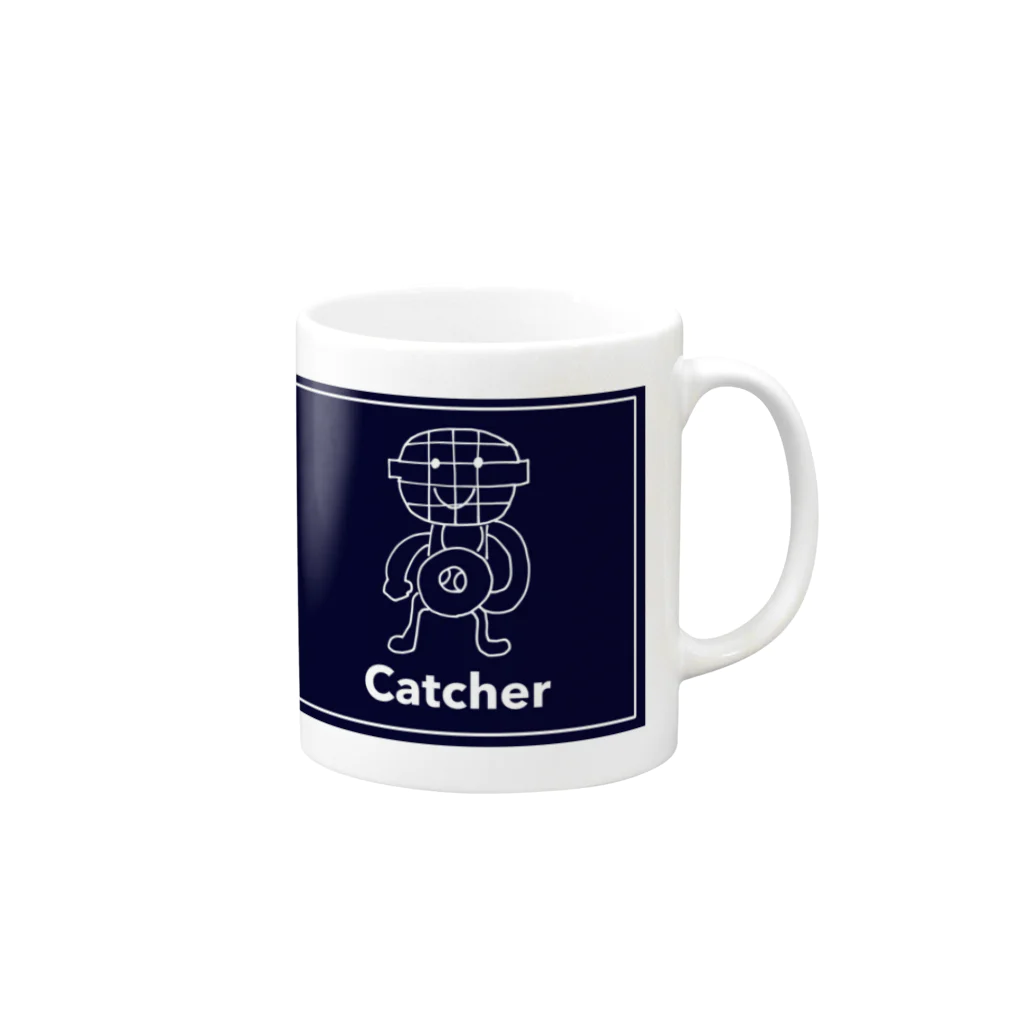 tomekkoのおみせやさんのCatcher マグ Mug :right side of the handle