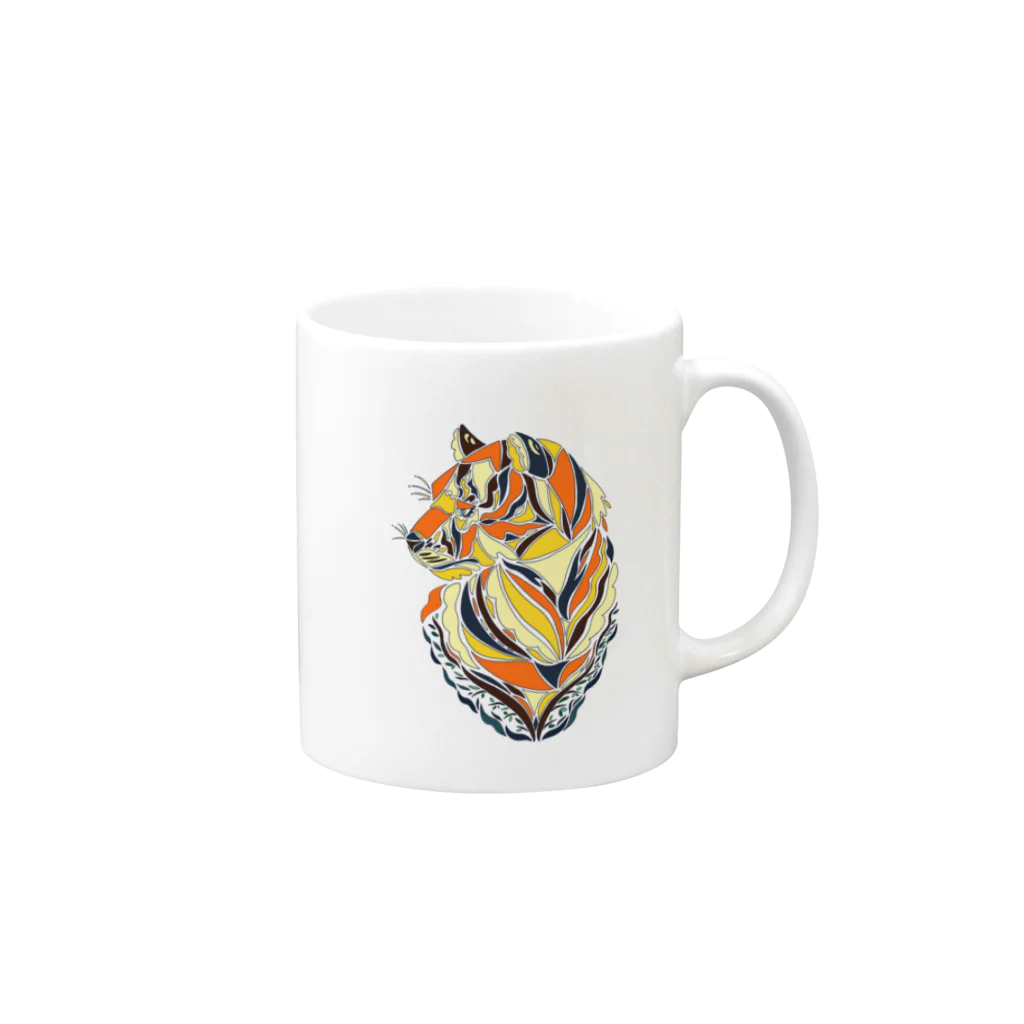 きゅなのtigar01_2 Mug :right side of the handle