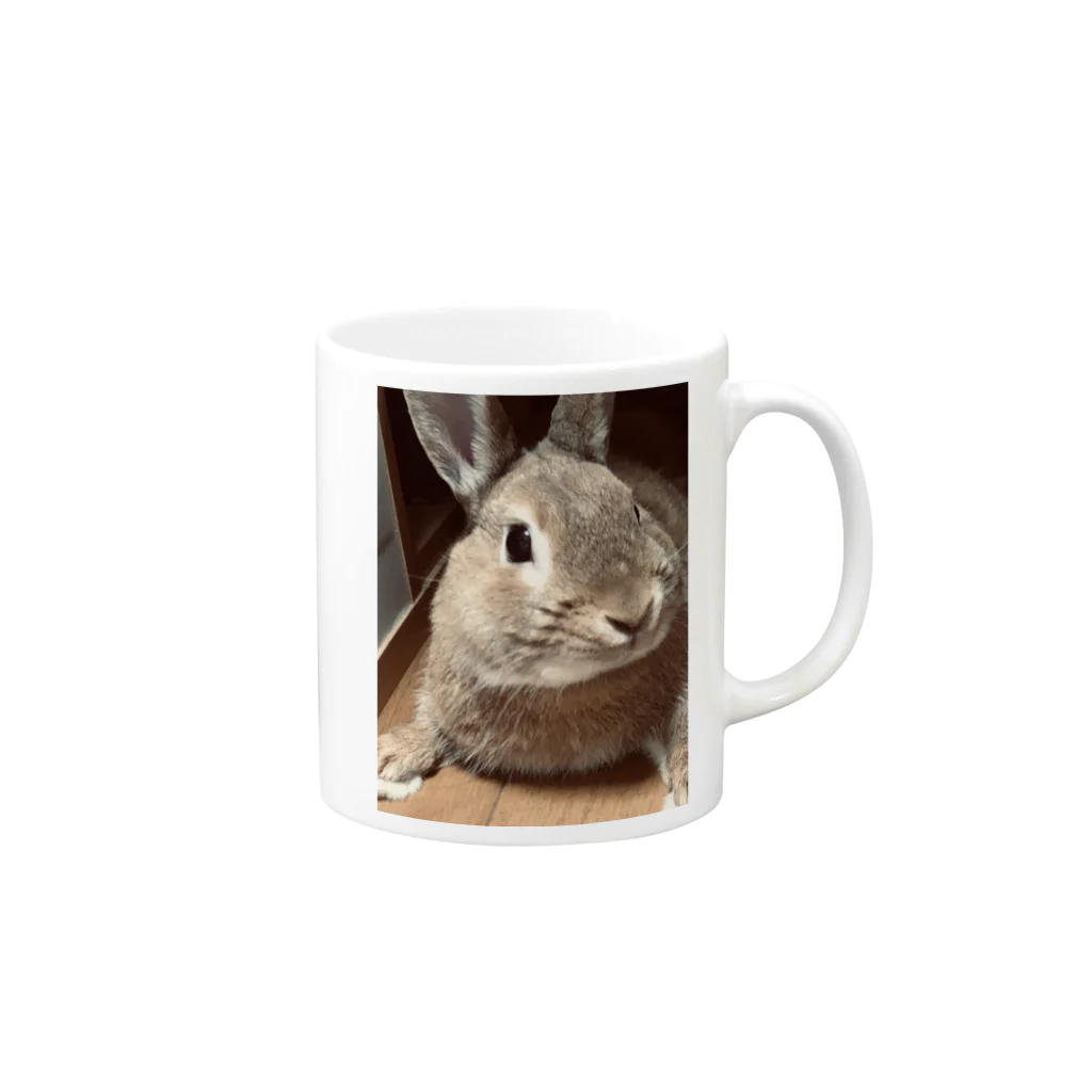 うさぎのお店.のうさぎのはんちゃん. Mug :right side of the handle