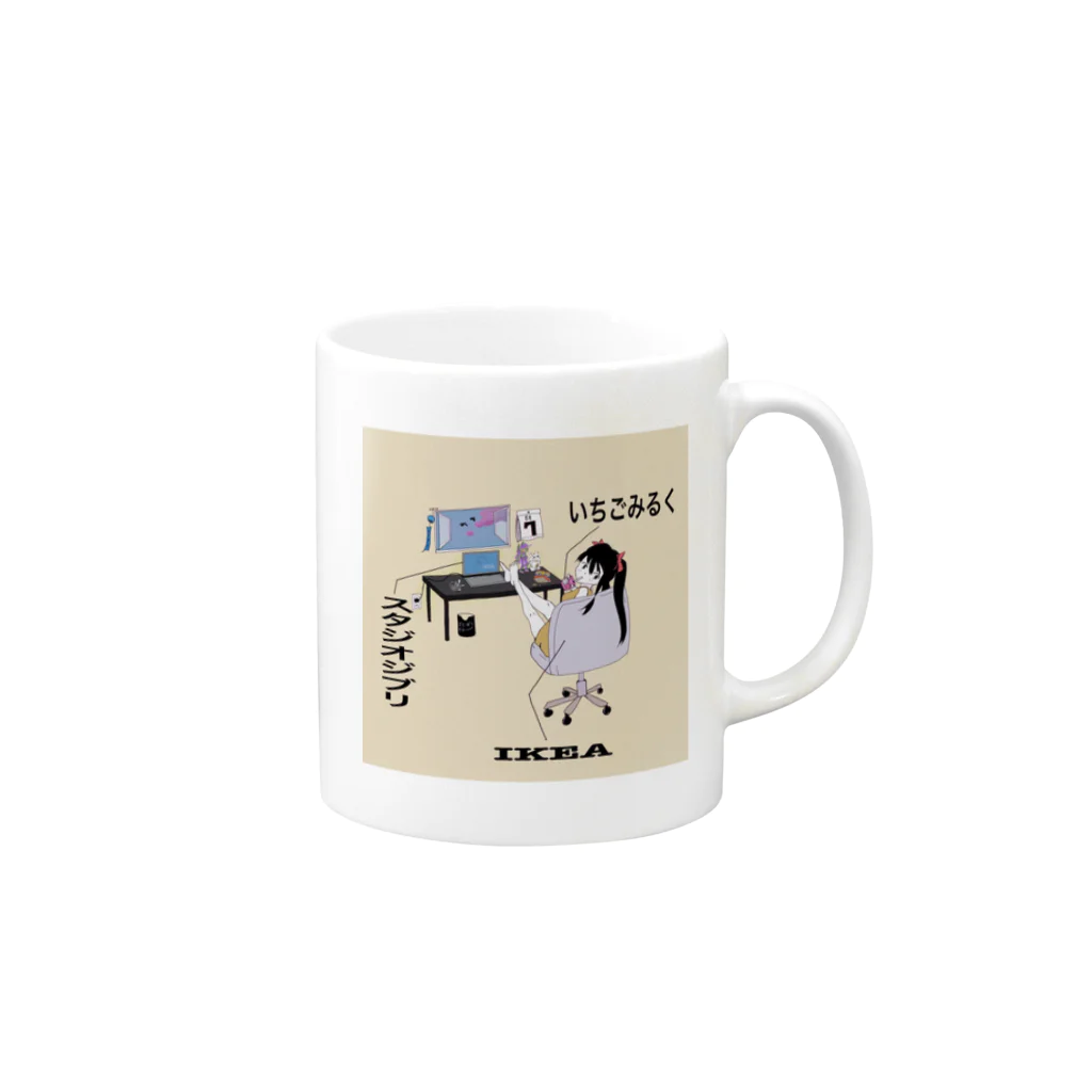 竜斗の8月のココ Mug :right side of the handle